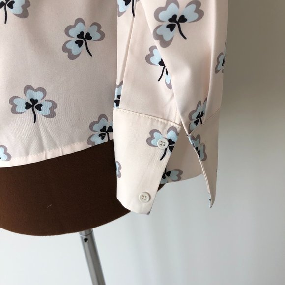 Floral Big Collar Button Up Blouse - Picture 6 of 8